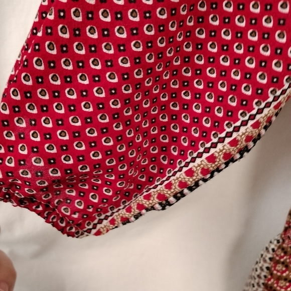 Umgee size Large Crochet Bodice Peasant Boho Style Dress Pockets - Picture 4 of 9